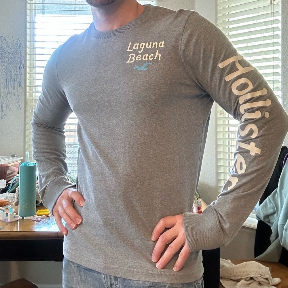 Large grey Hollister Laguna Beach Long Sleeve